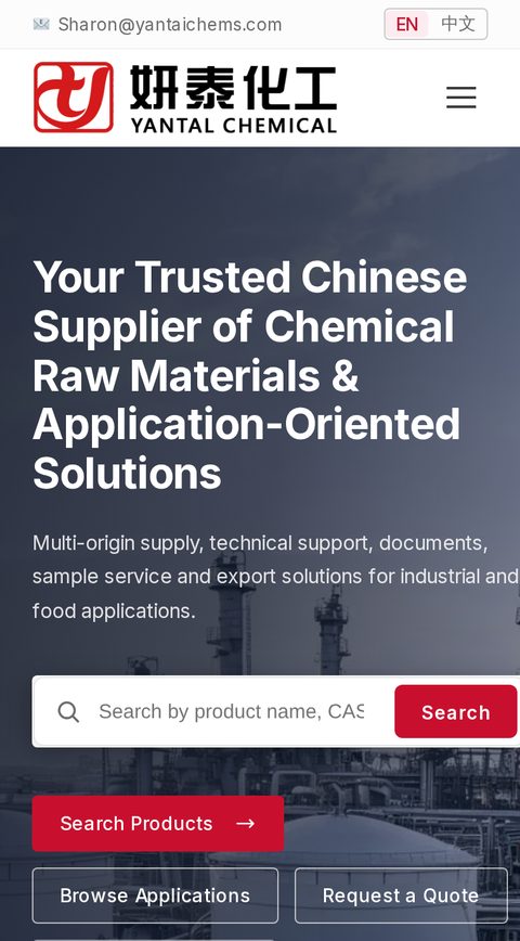 YANTAI CHEMS - Case website nguyên liệu hóa chất