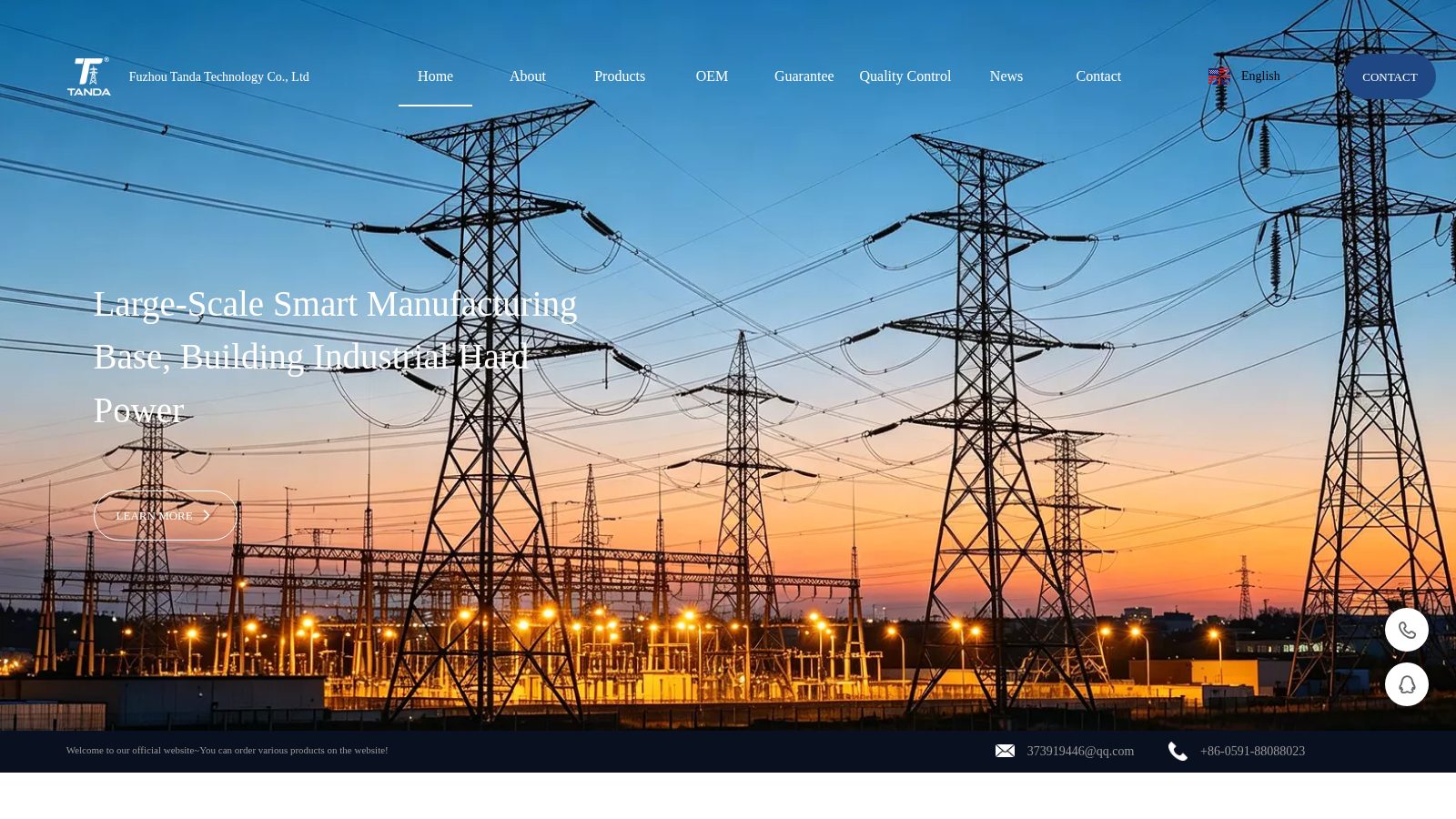 Ảnh chụp Trang chủ website TANDA Technology